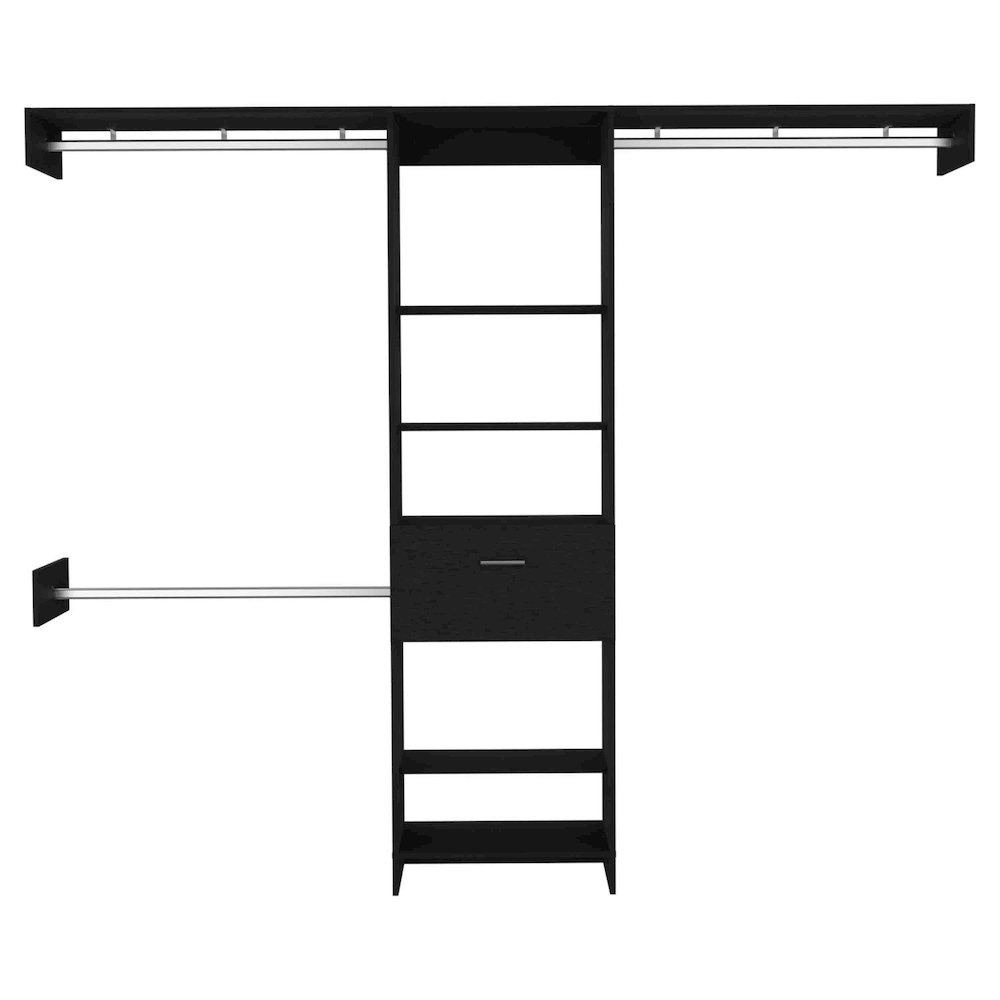 Manchester 250 Closet System Black MDF. Picture 2