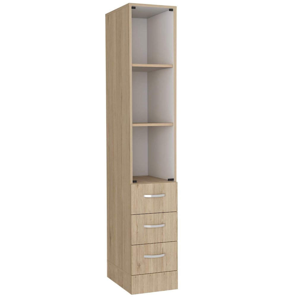 Sicilia Kitchen Island White / Light Oak MDF. Picture 1