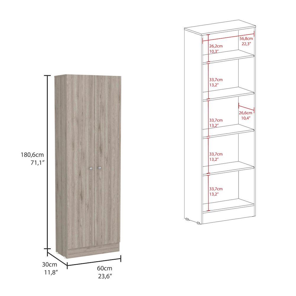 Multistorage Pantry Light Gray MDF. Picture 4
