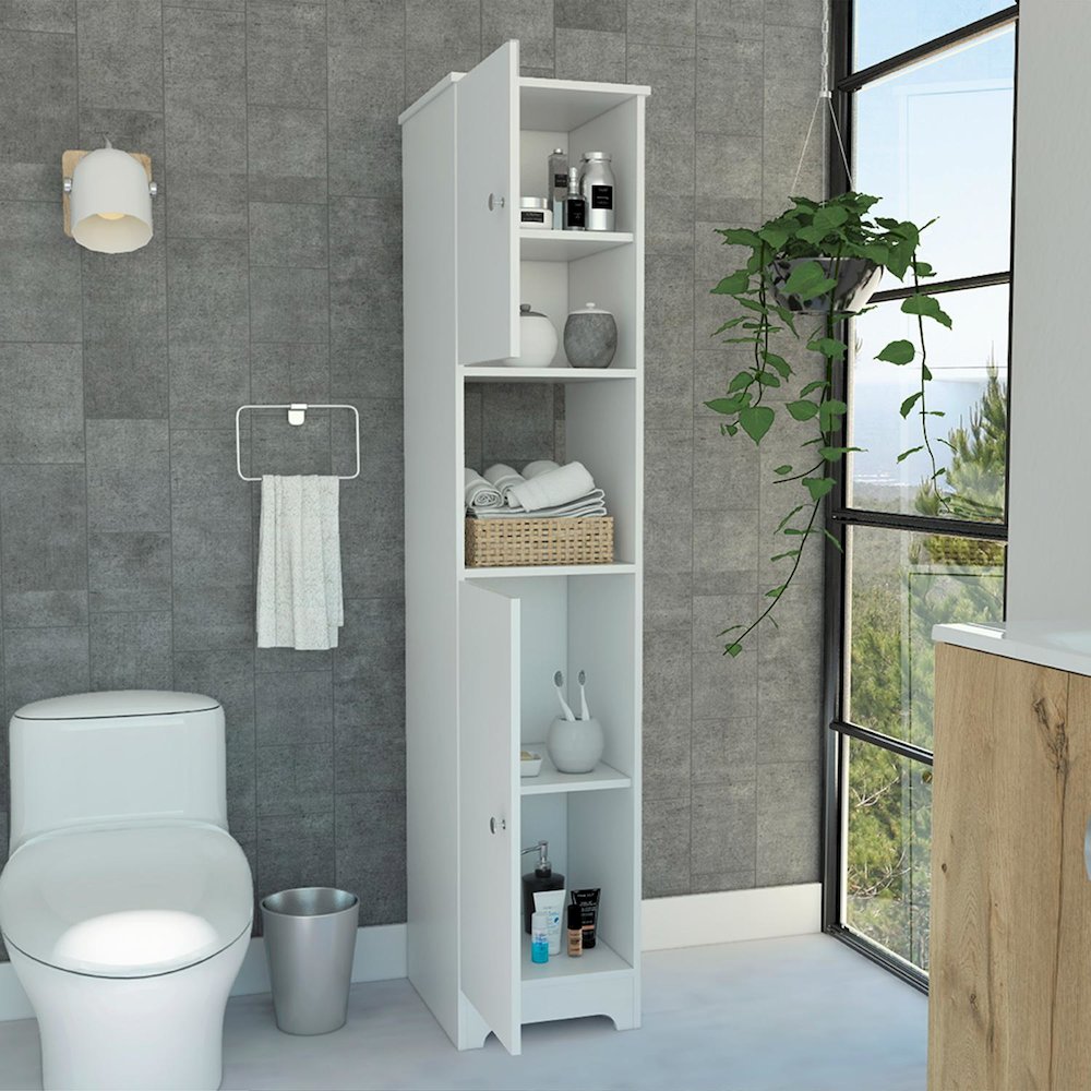 Ibis Linen Cabinet White MDF. Picture 5