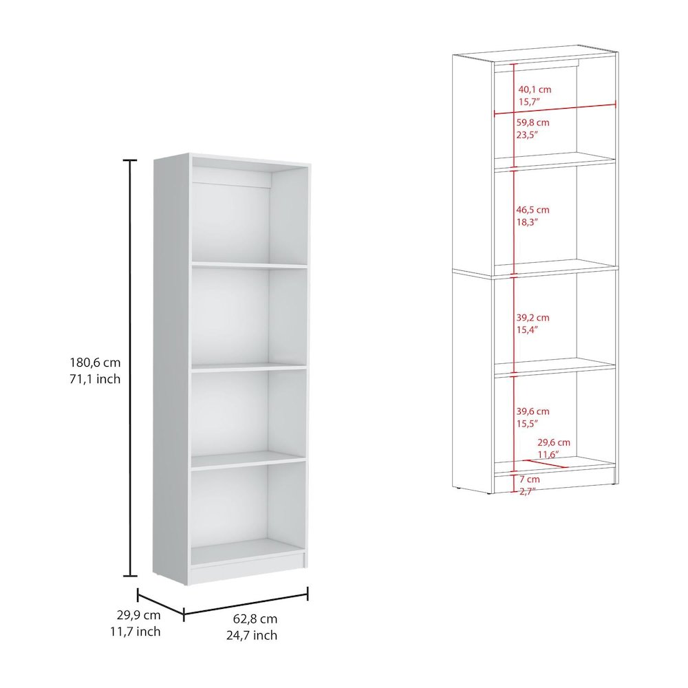 Home Bookcase White MDF. Picture 4