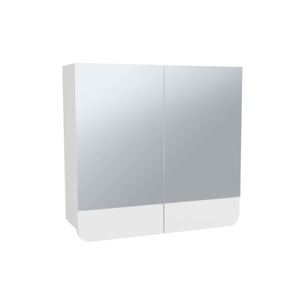 Mirror Medicine Cabinet with Interior Shelves, Bathroom Storage Solution, White. Picture 1
