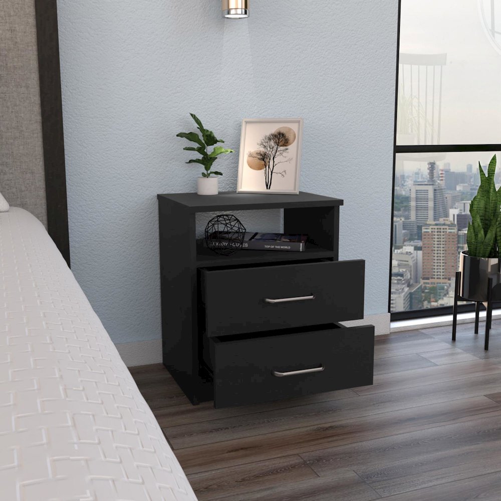 Napoles Nightstand Black MDF. Picture 5