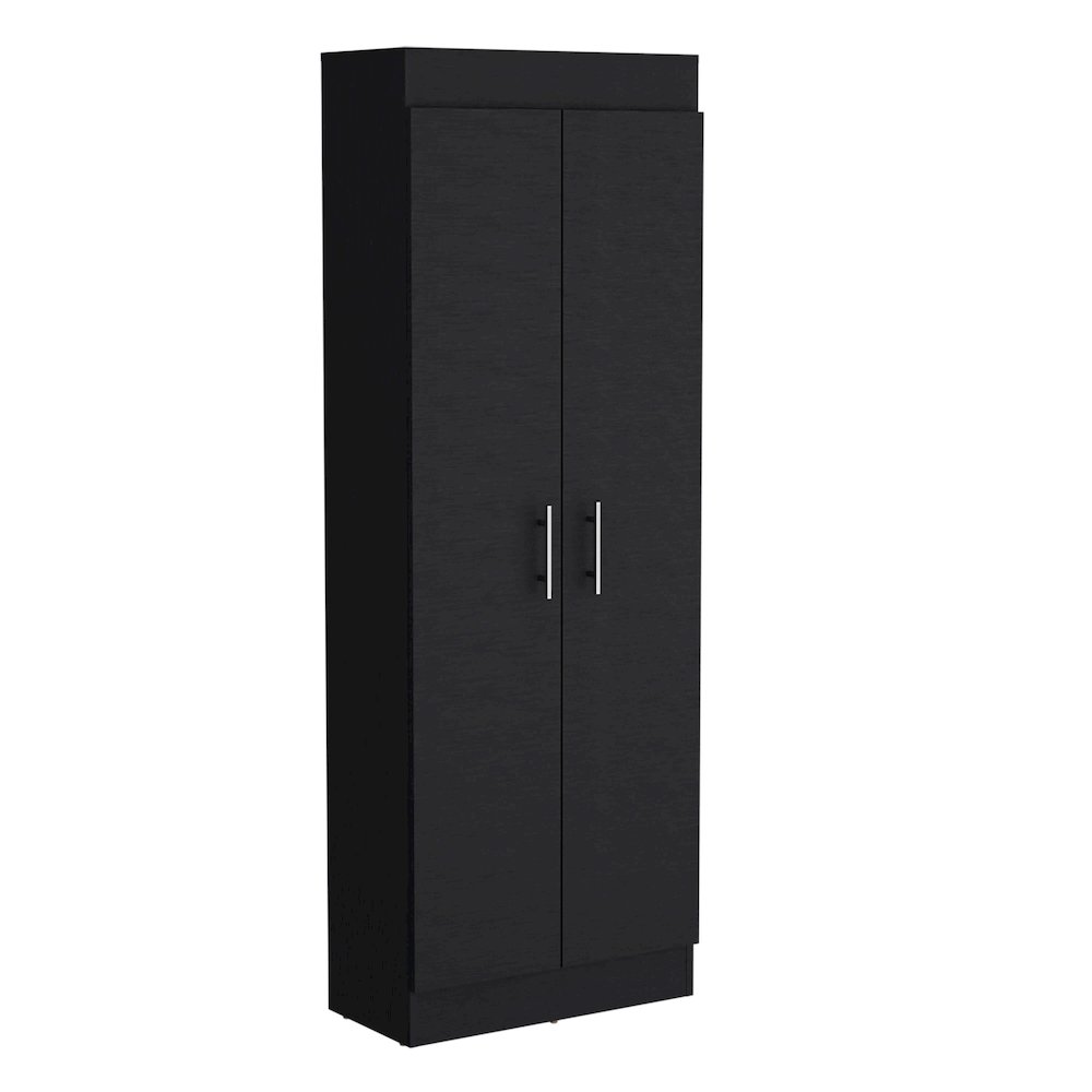 Nepal Pantry Cabinet Black MDF. Picture 2