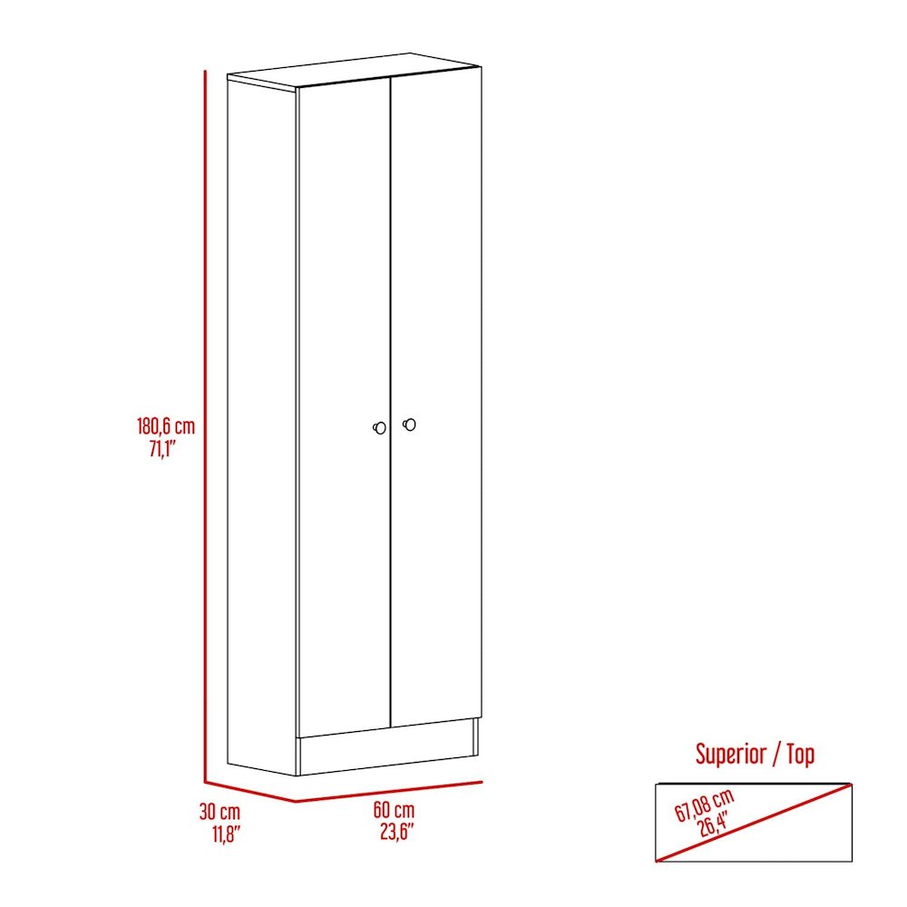 Multistorage Pantry Light Oak / Black MDF. Picture 4