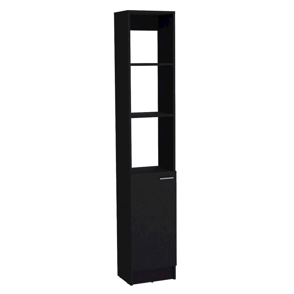 Parks Linen Cabinet Black MDF. Picture 1
