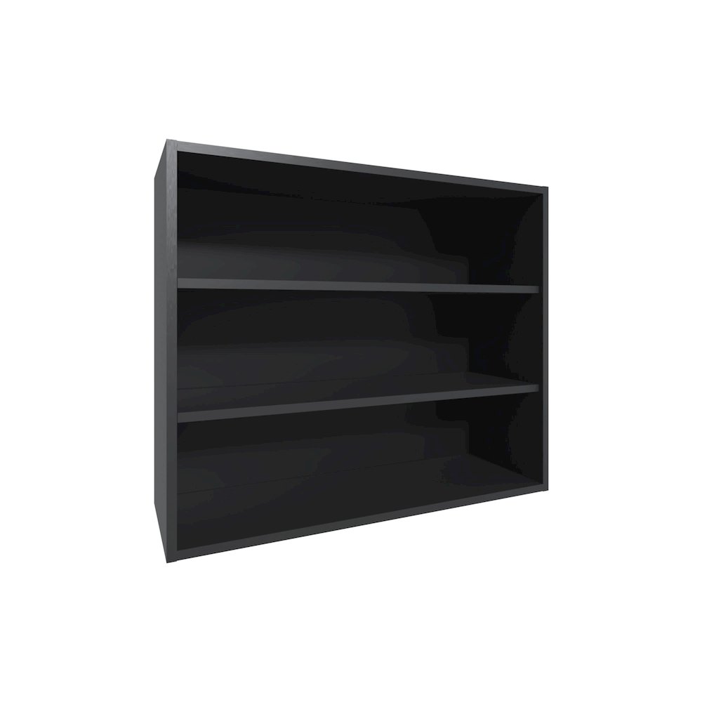 3-Tier Open Wall Cabinet, Wall Shelf, Storage Cabinet, Garage Black. Picture 1