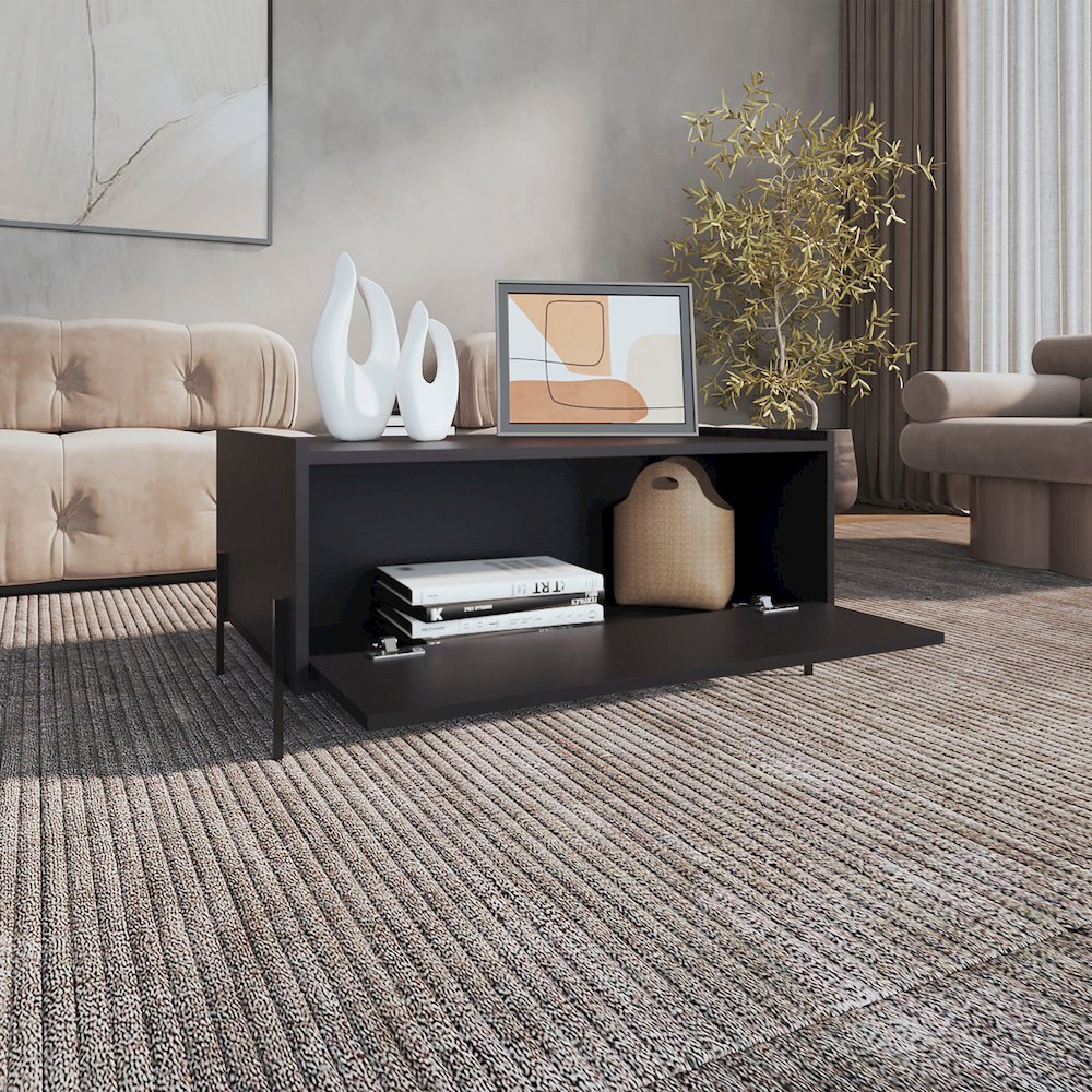 Shan Coffee Table Black MDF. Picture 4