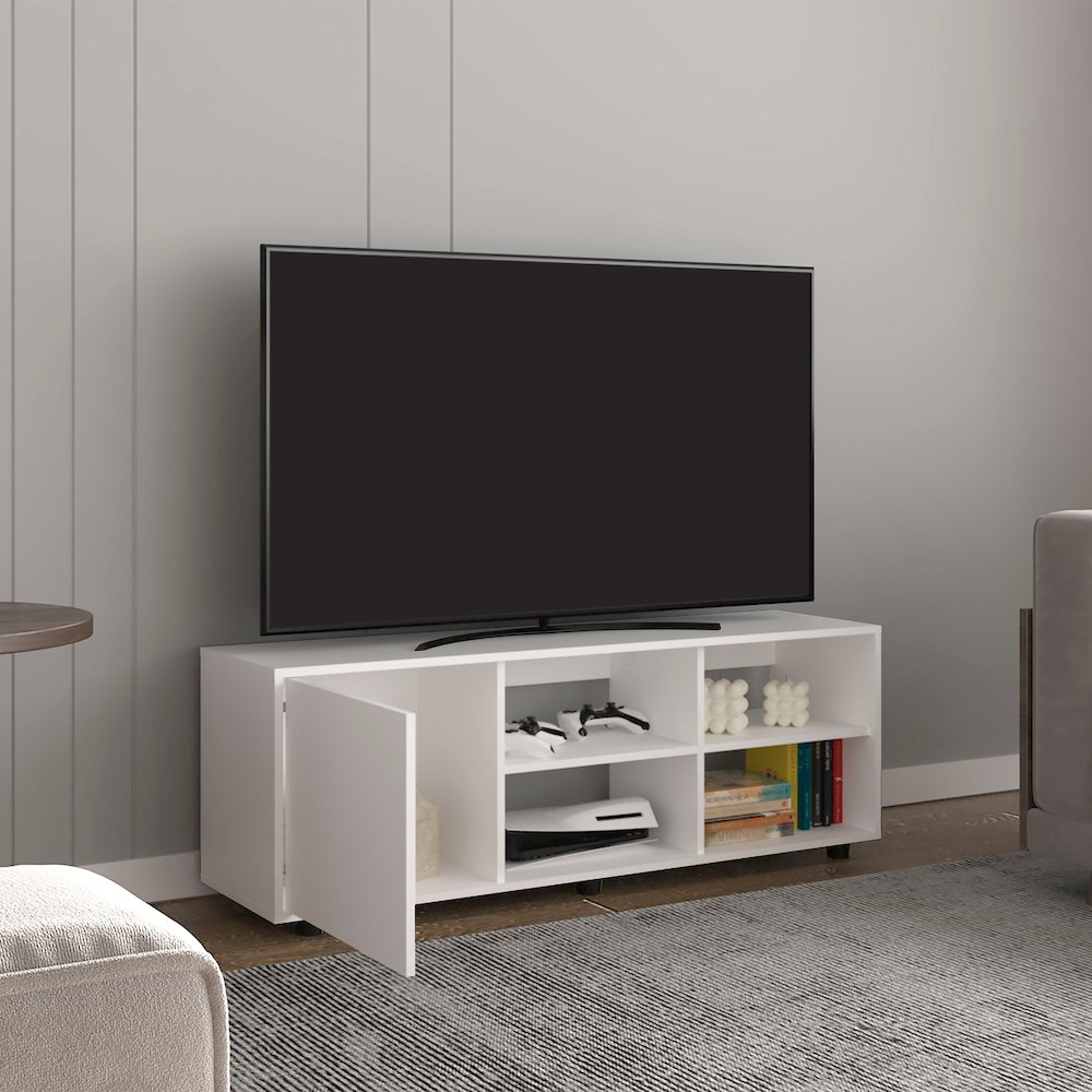 Adel Tv Stand White MDF. Picture 4