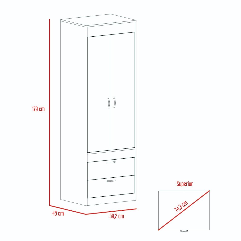 Lisboa Armoire Light Gray MDF. Picture 4