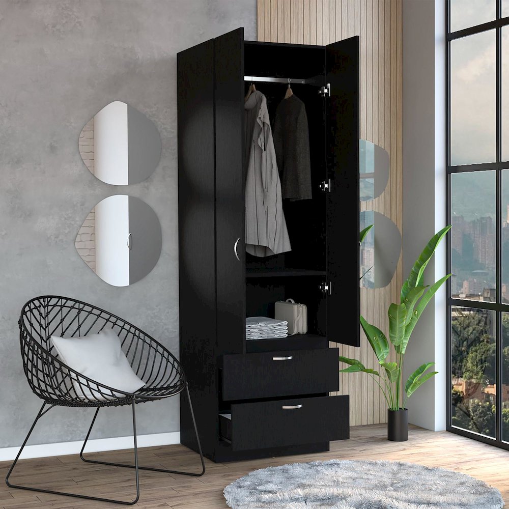 Velloc 24" Bathroom Vanity Black Black MDF. Picture 5