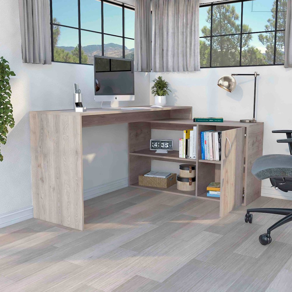 Axis Desk Light Gray MDF. Picture 5