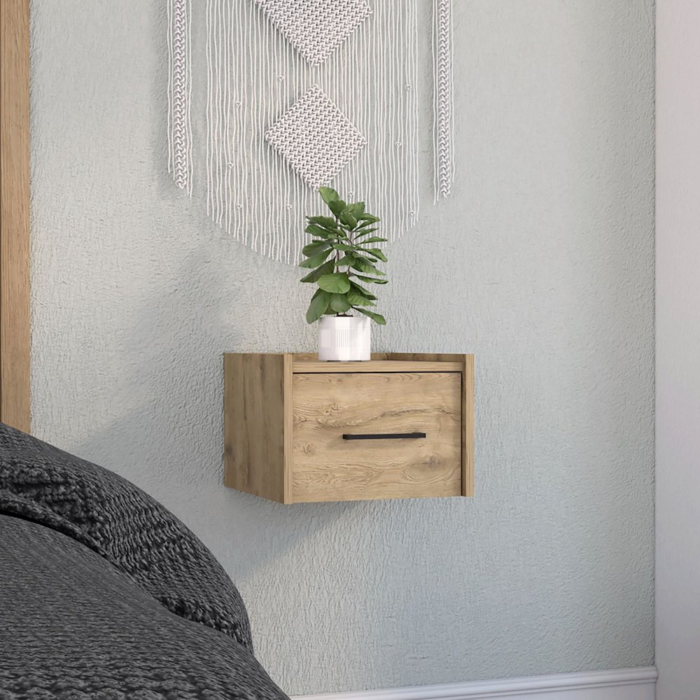 Boa Floating Nightstand Macadamia MDF. Picture 3