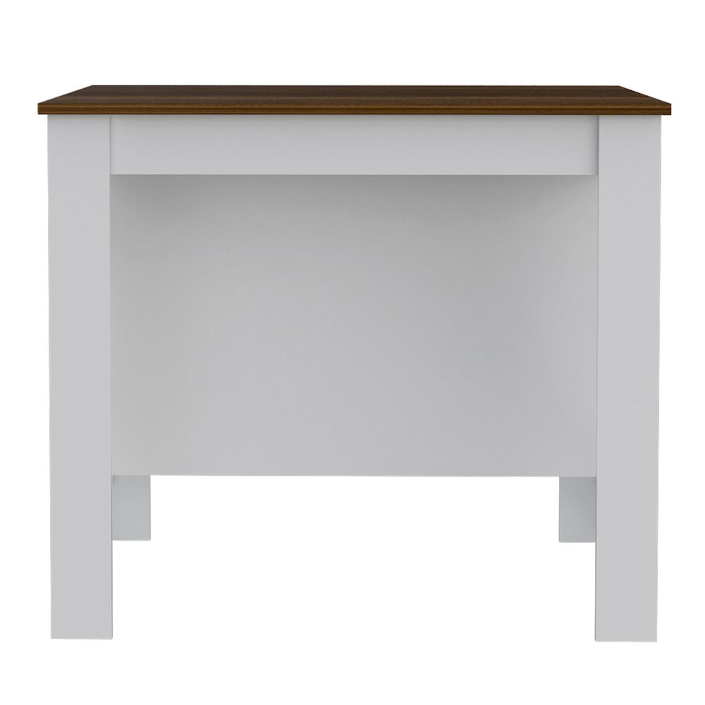 Cala Kitchen Island White / Walnut MDF. Picture 5