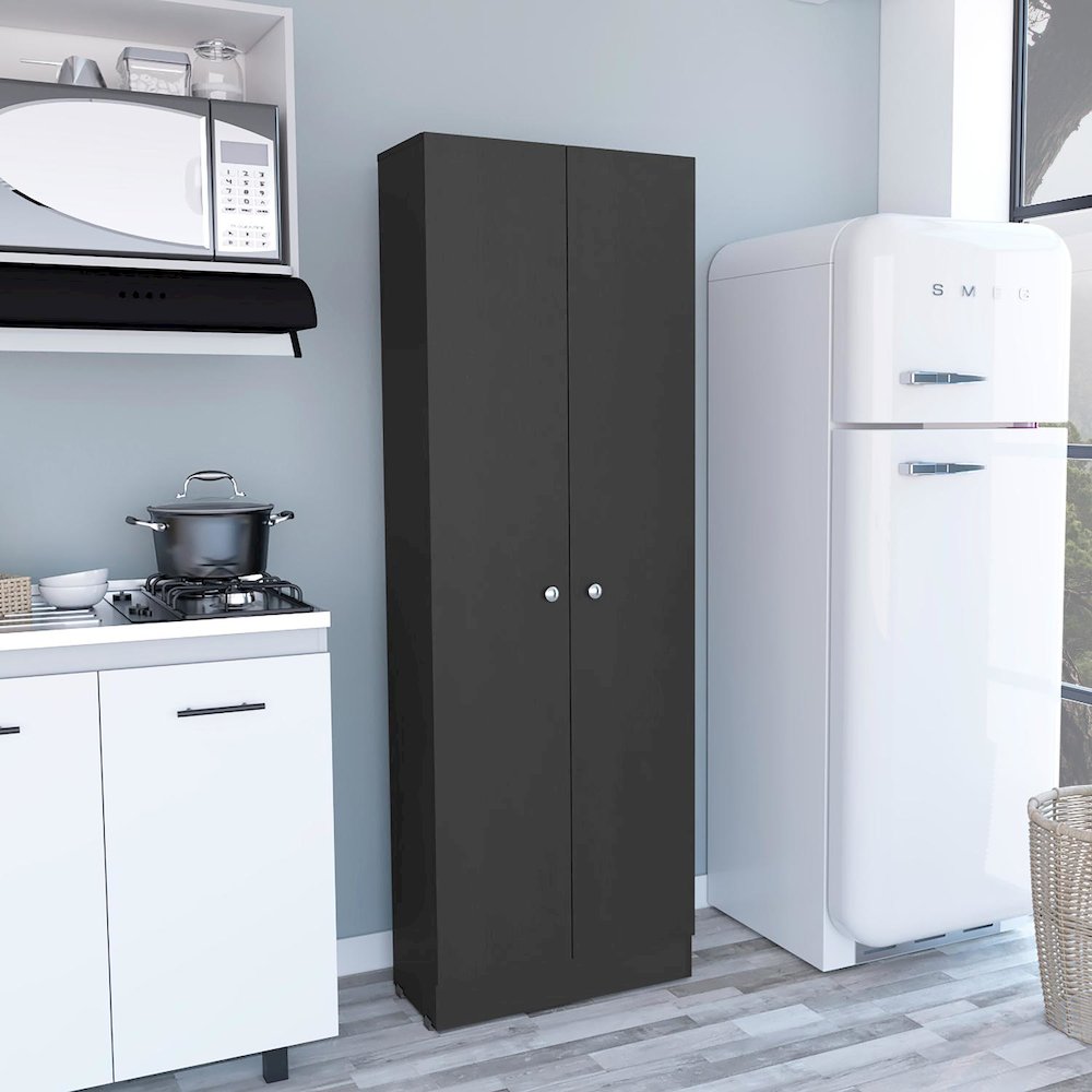 Multistorage Pantry Black MDF. Picture 3
