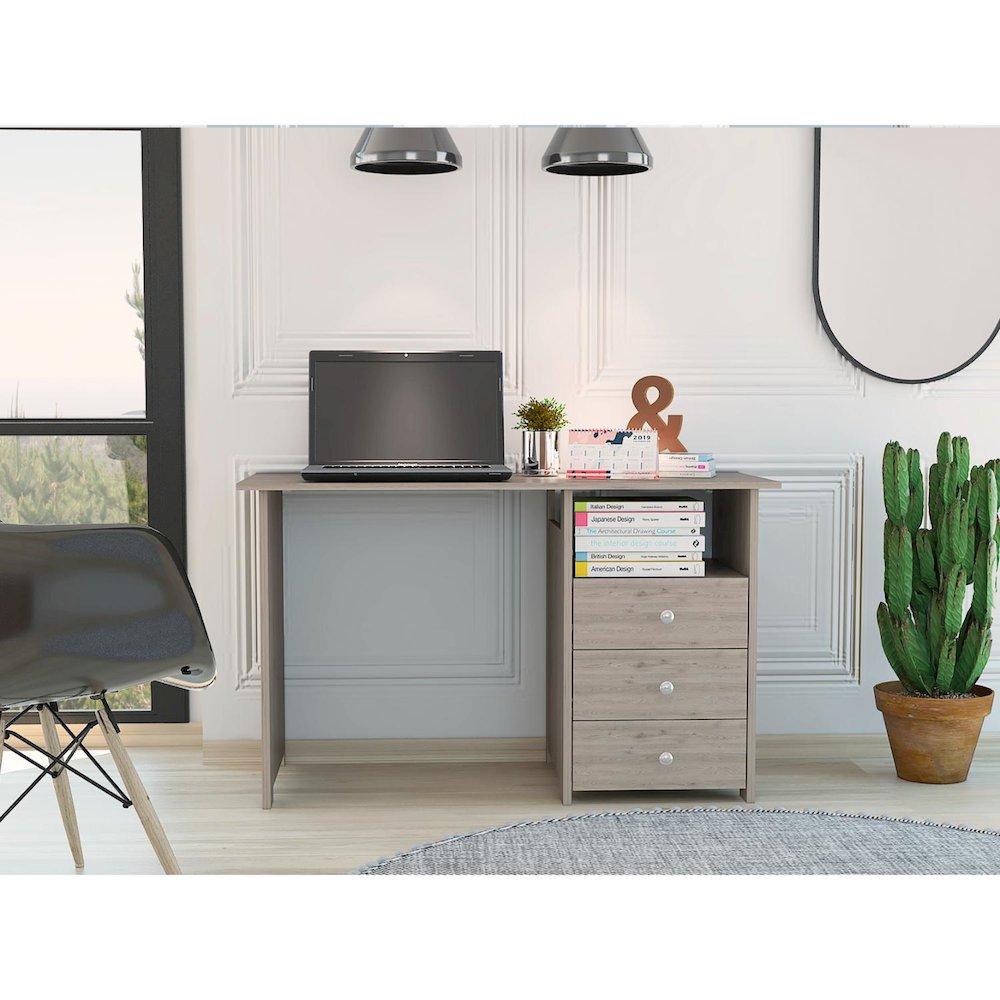 Bianco Desk Light Gray MDF. Picture 3