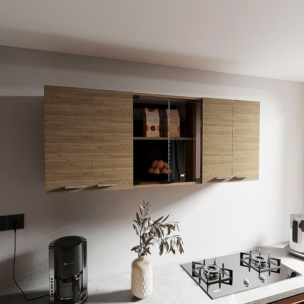 Superior 150 Wall Cabinet Natural Oak MDF. Picture 3