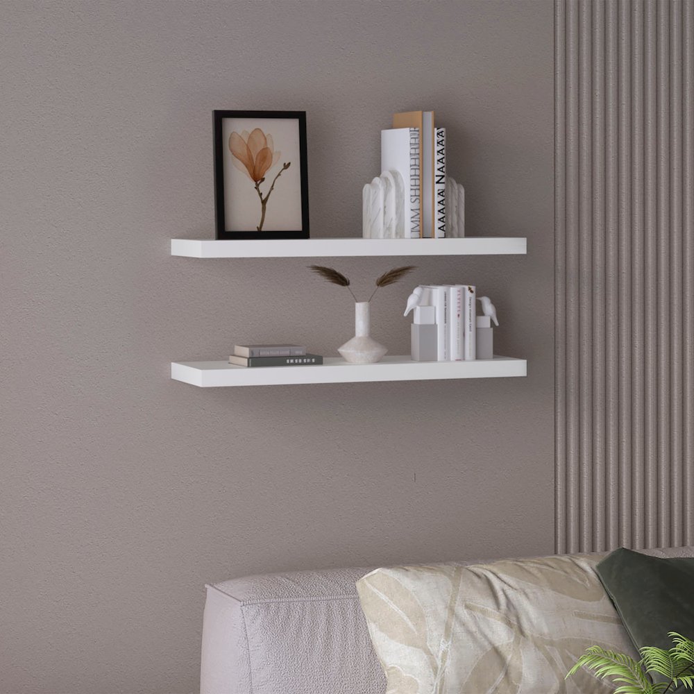 Adele Floating Nightstand White MDF. Picture 3