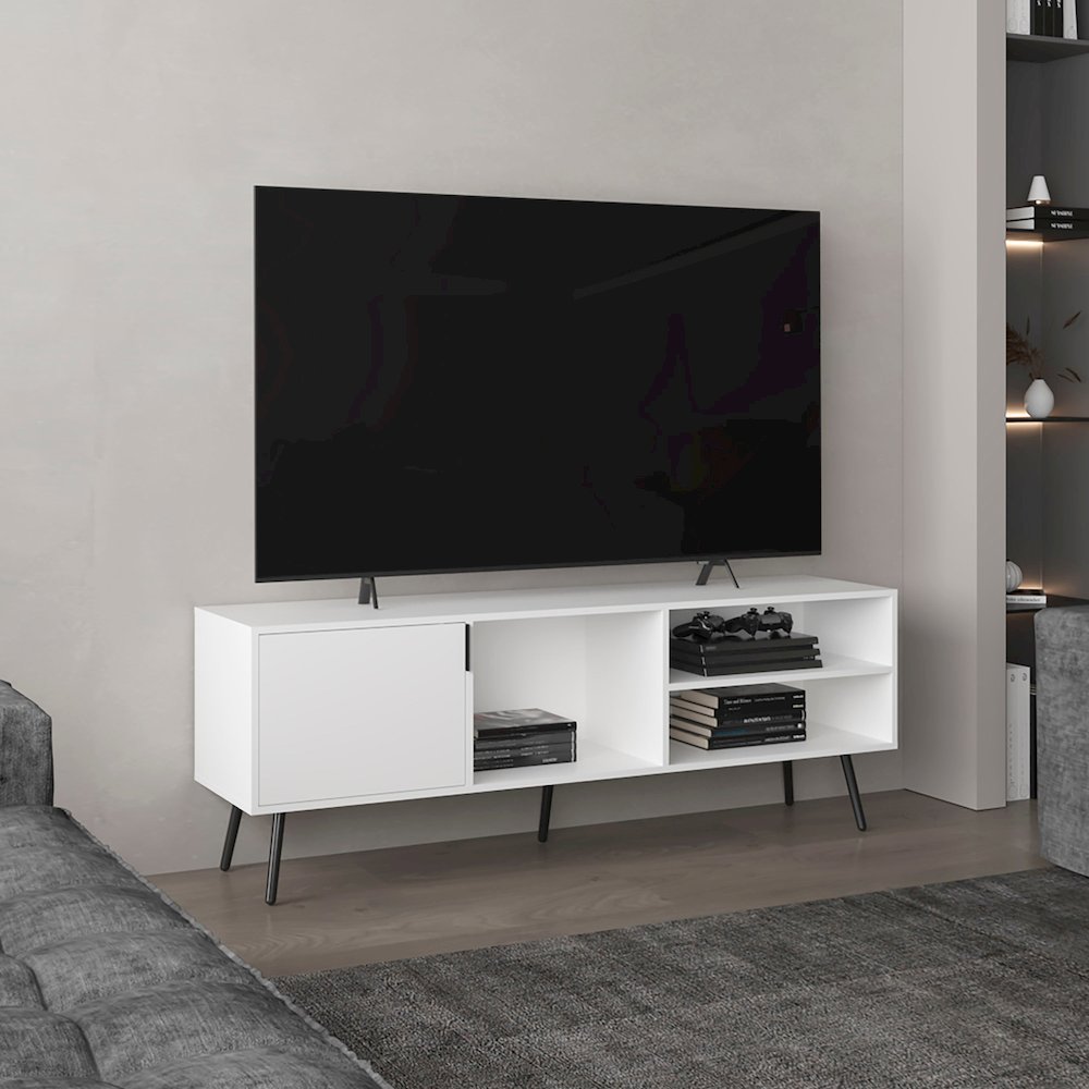 Vulcan Tv Stand White MDF. Picture 4