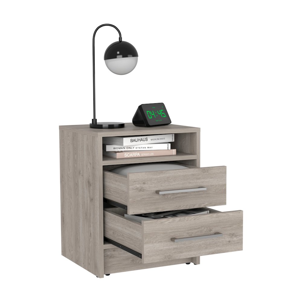 Eter Nightstand Light Gray MDF. Picture 2