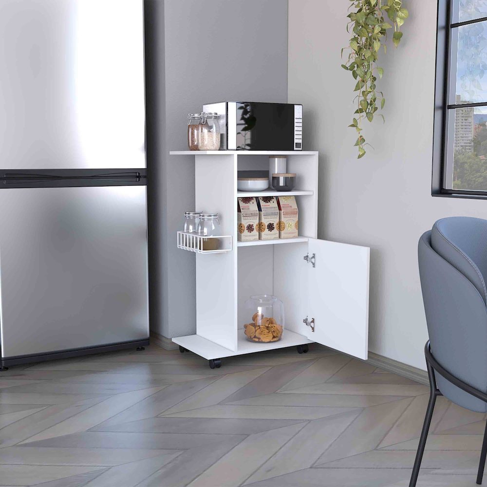 Clip Kitchen Cart White MDF. Picture 5