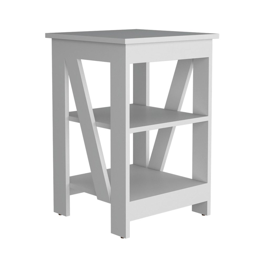 Taylor Side Table White MDF. Picture 1