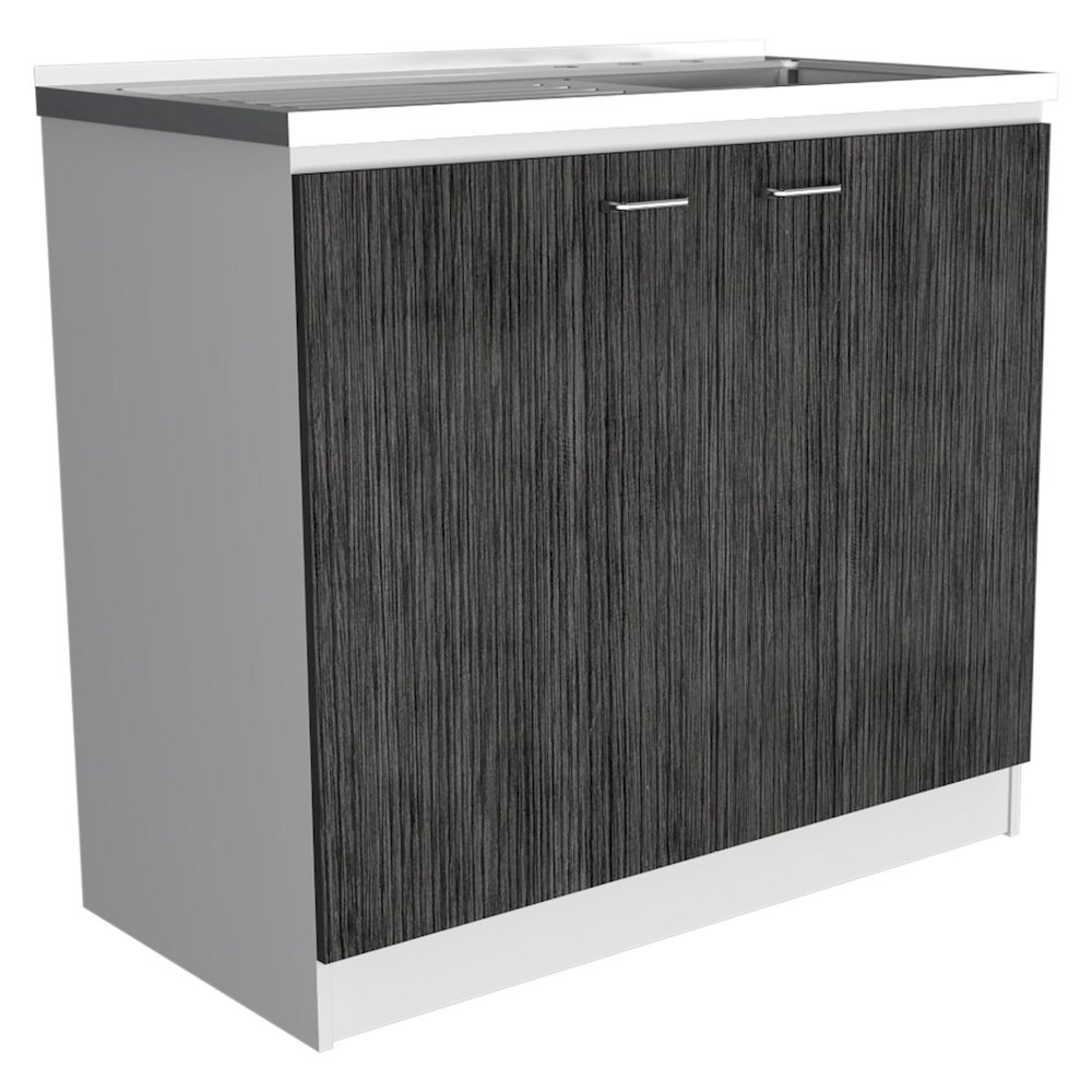 Marsella Corner Bar Cabinet Mahogany / Macadamia MDF. Picture 1