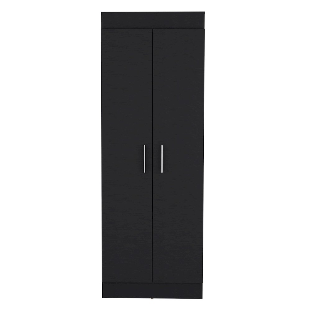 Nepal Pantry Cabinet Black MDF. Picture 1