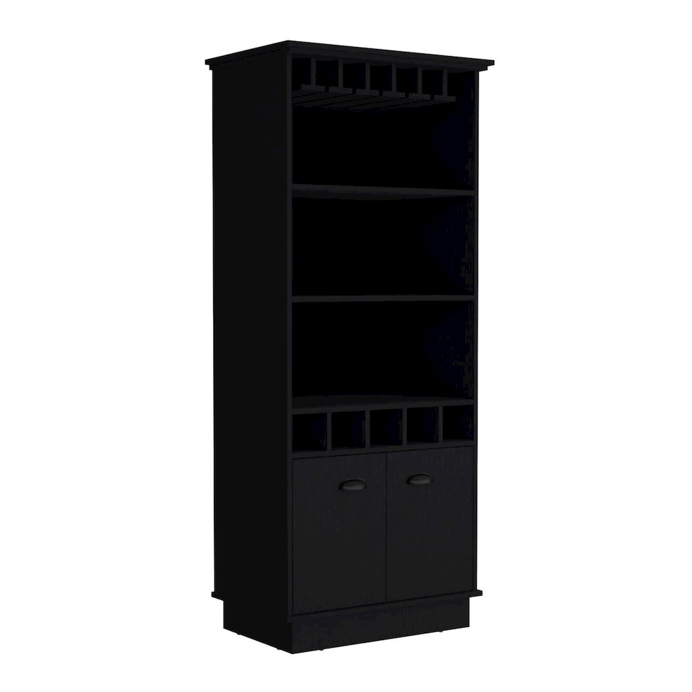 Dundee Bar Cabinet Black MDF. Picture 1