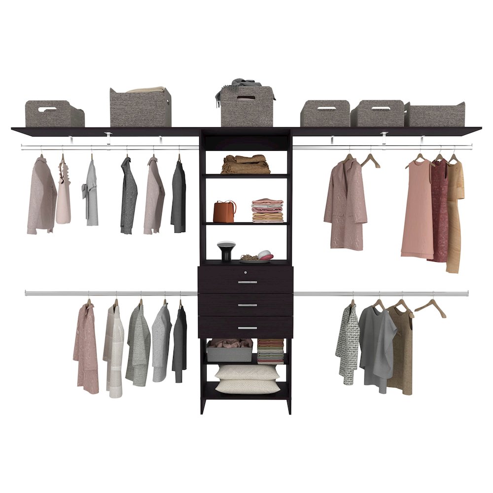 Tuhome Plego 3 Closet Black Wengue MDF. Picture 1