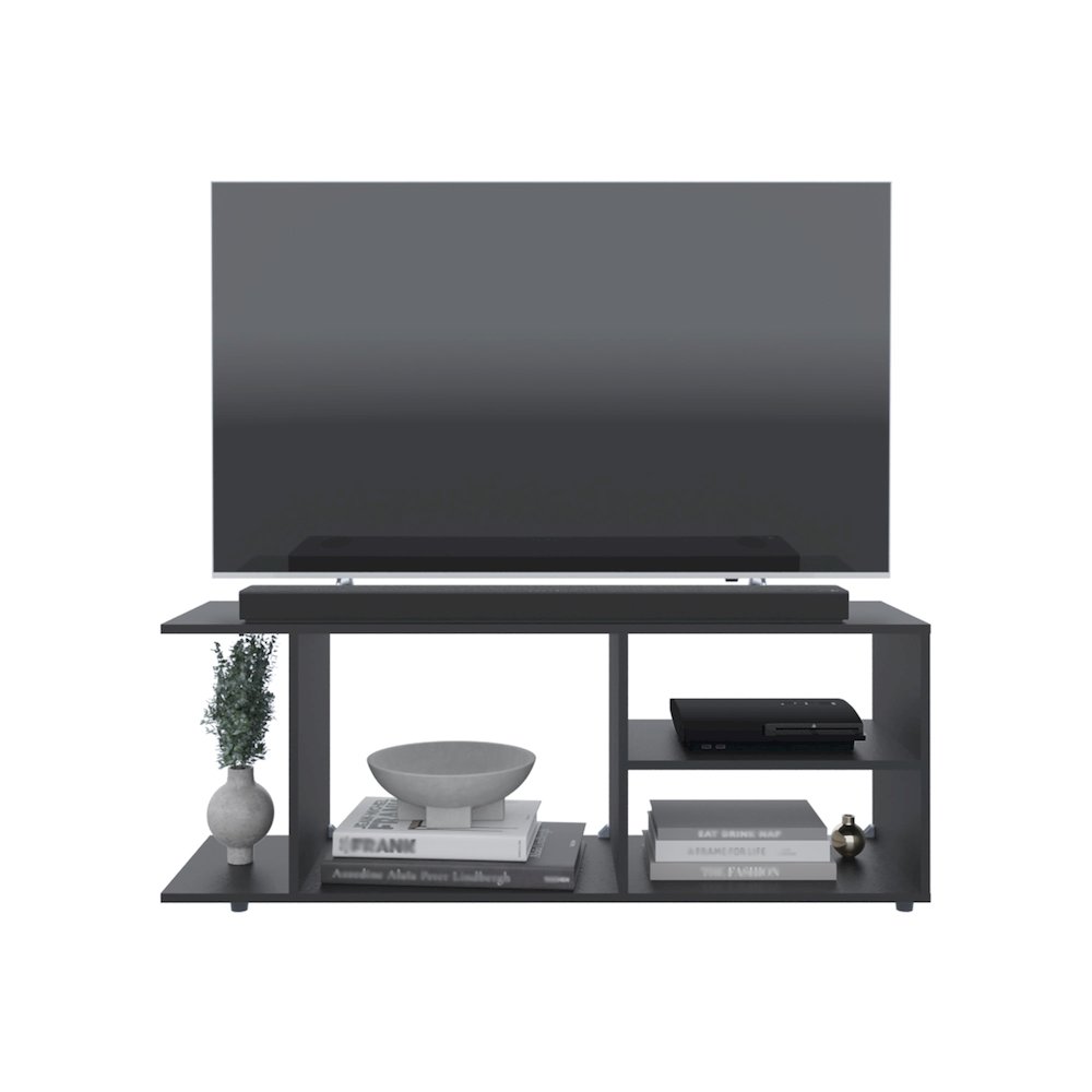 Goodwood Tv Stand Black MDF. Picture 2