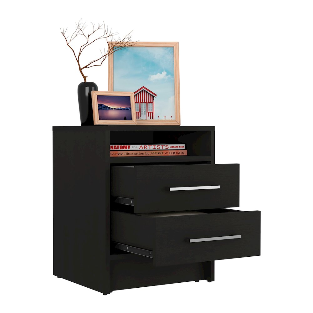 Eter Nightstand Black MDF. Picture 2