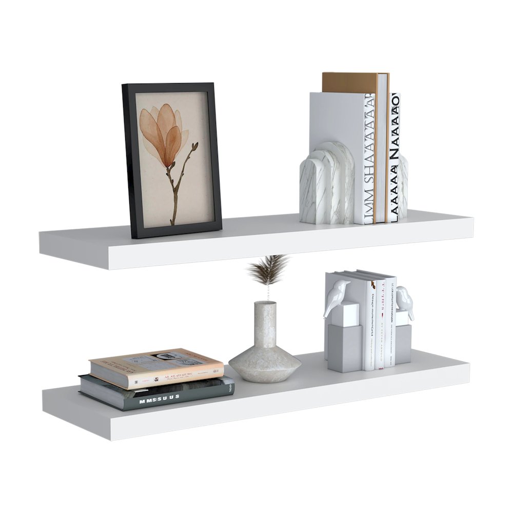 Adele Floating Nightstand White MDF. Picture 5