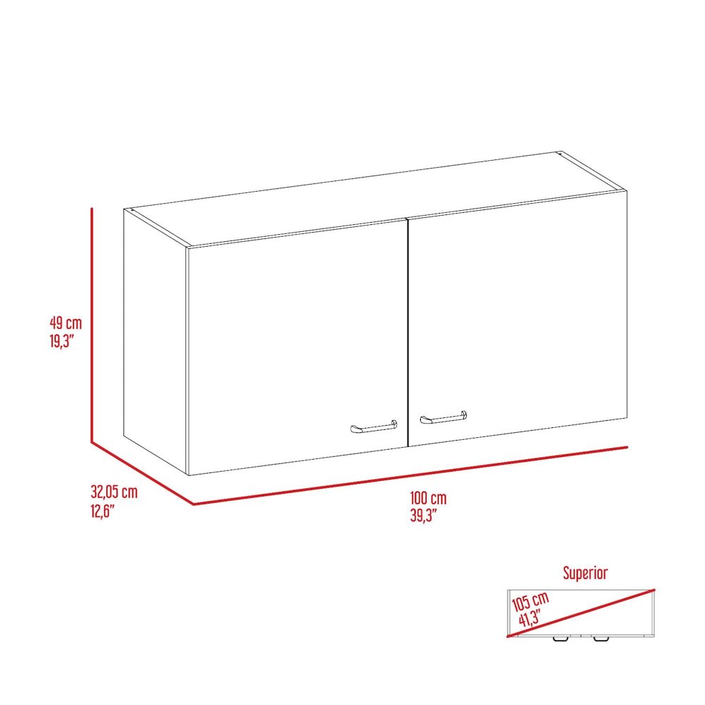 Mayorca Pantry White / Light Oak MDF. Picture 4