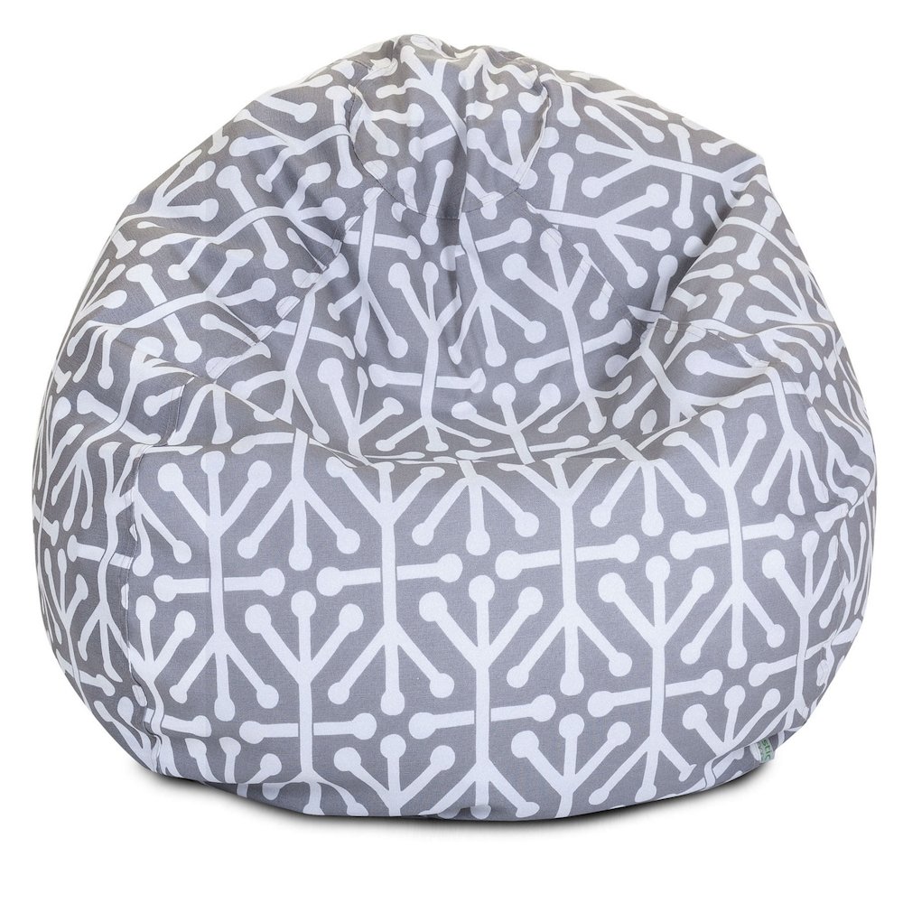 Majestic Home Goods Large Bean Bag Aruba Gray. Picture 1