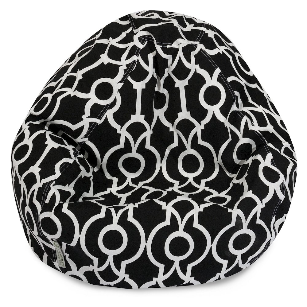 Majestic Home Goods Large Bean Bag Athens Black. Picture 1