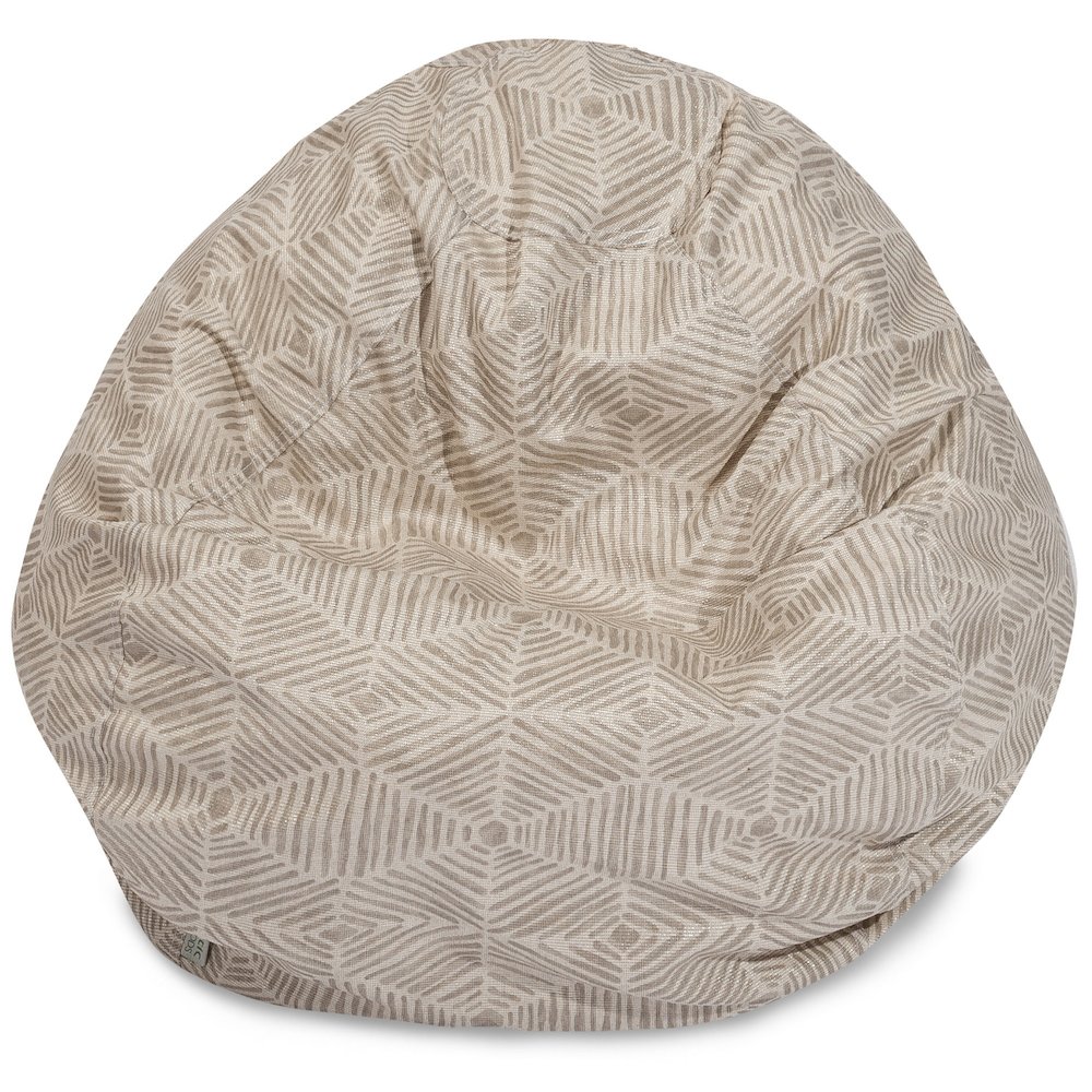 Majestic Home Goods Large Bean Bag Charlie Beige Metallic. Picture 1
