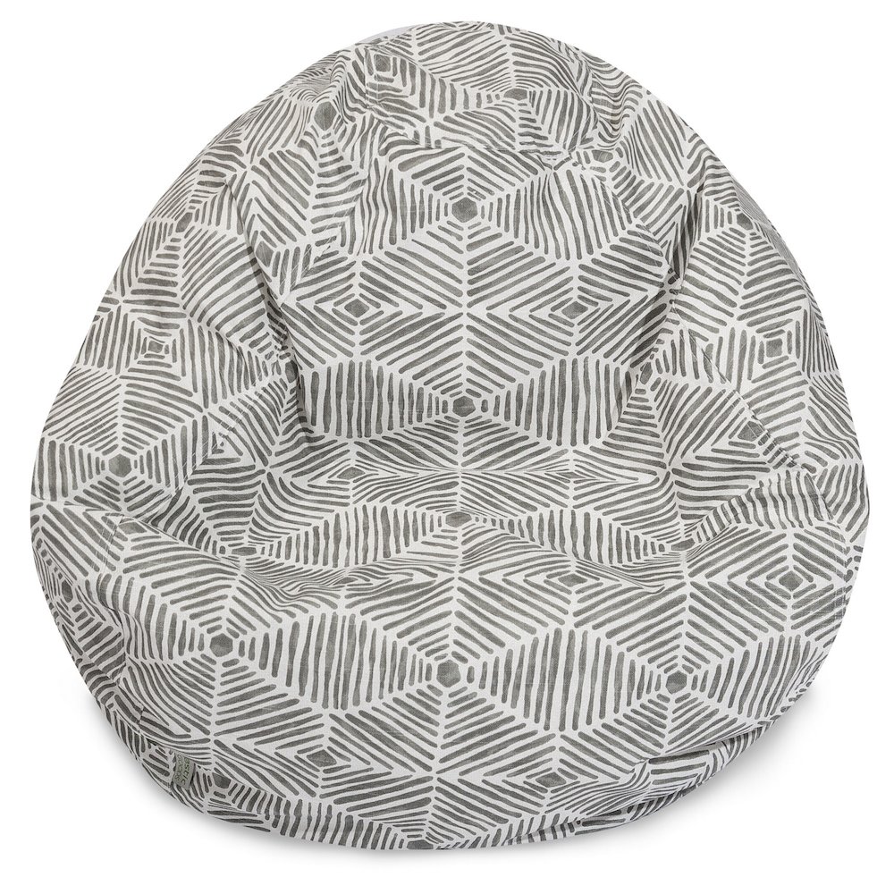 Majestic Home Goods Large Bean Bag Charlie Gray. Picture 1