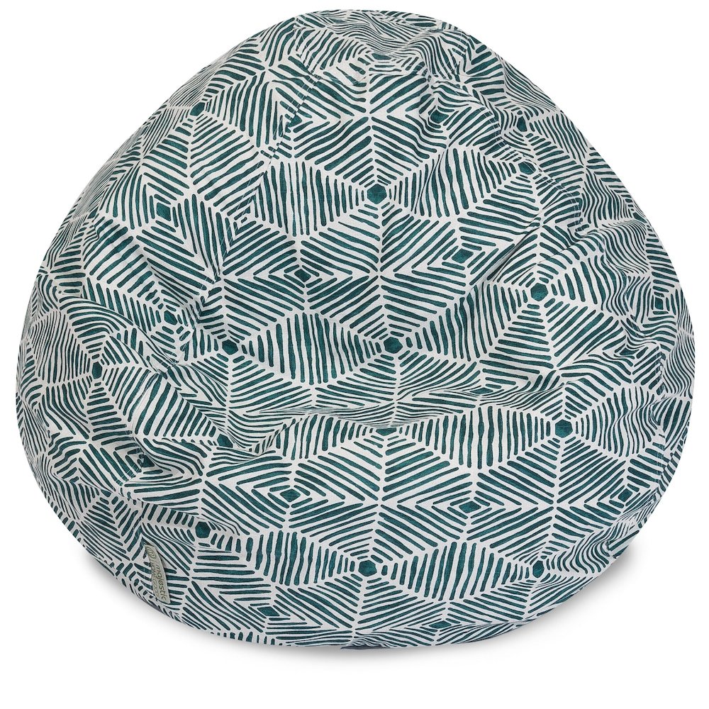 Majestic Home Goods Large Bean Bag Charlie Emerald. Picture 1
