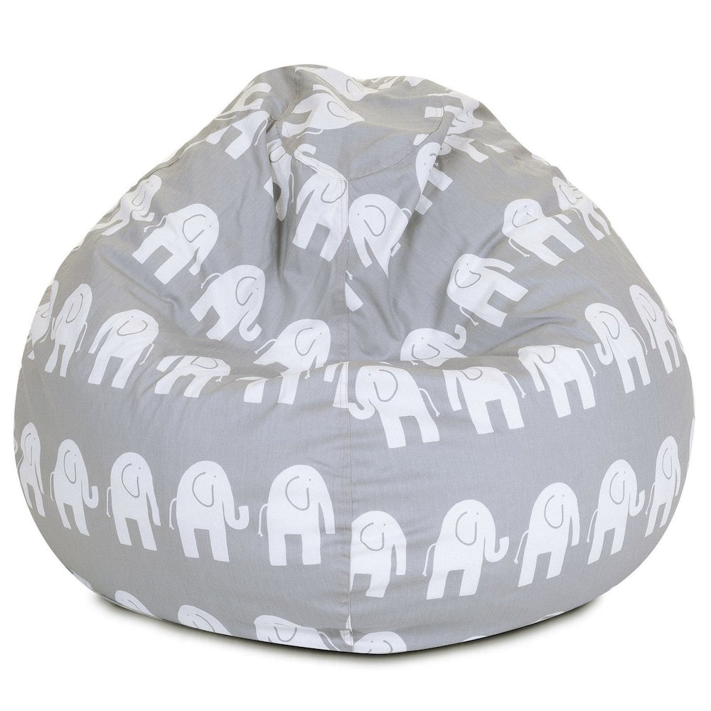 Majestic Home Goods Large Bean Bag Ellie Gray. Picture 1