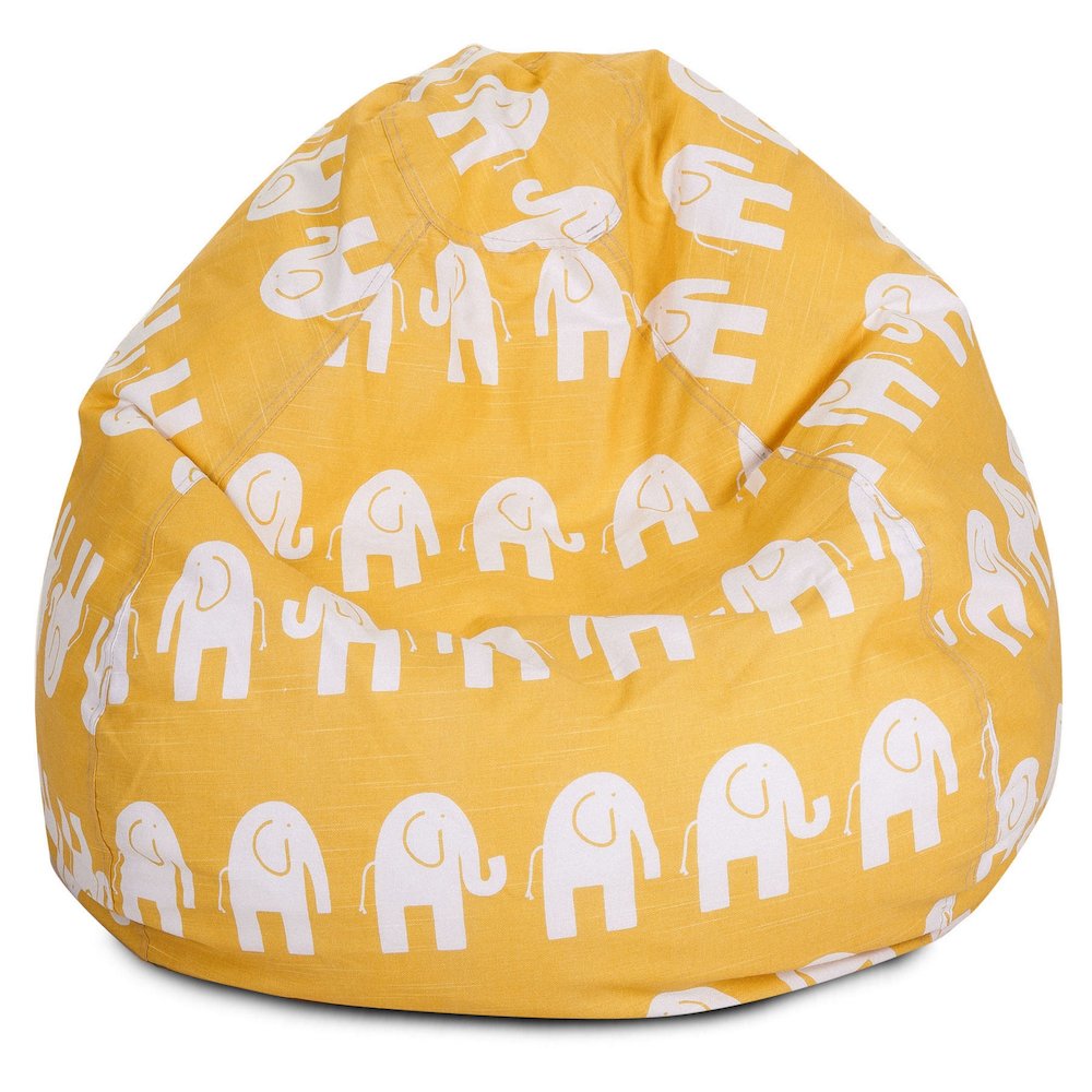 Majestic Home Goods Large Bean Bag Ellie Yellow. Picture 1