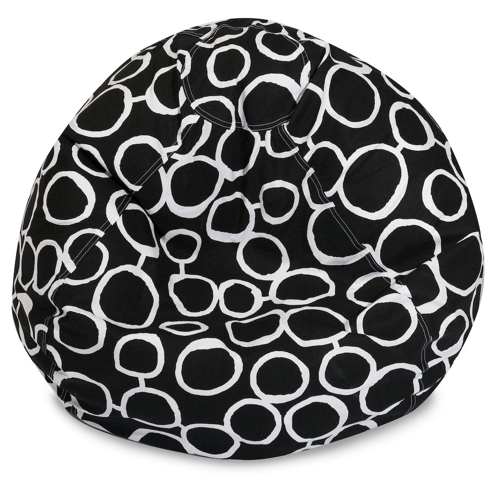 Majestic Home Goods Large Bean Bag Fusion Black. Picture 1