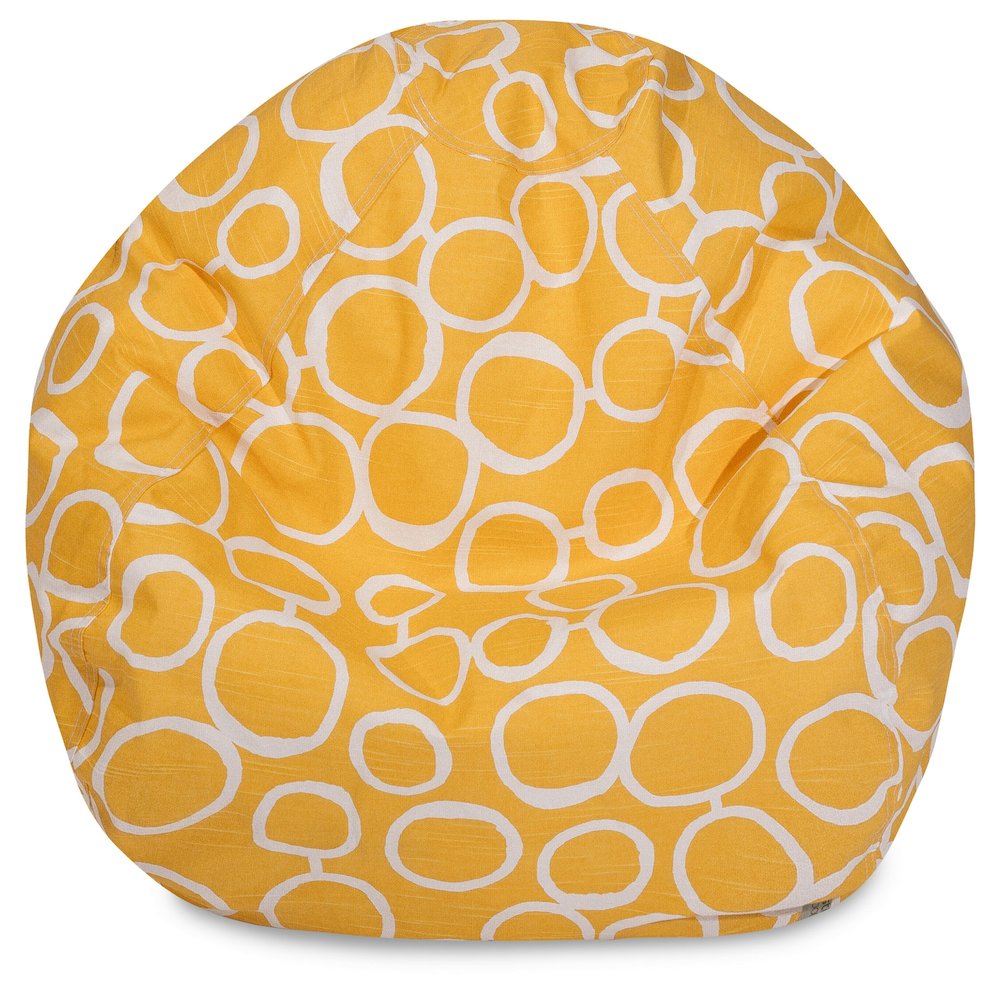 Majestic Home Goods Large Bean Bag Fusion Yellow. Picture 1