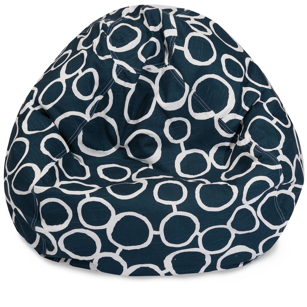 Majestic Home Goods Large Bean Bag Fusion Navy. Picture 1