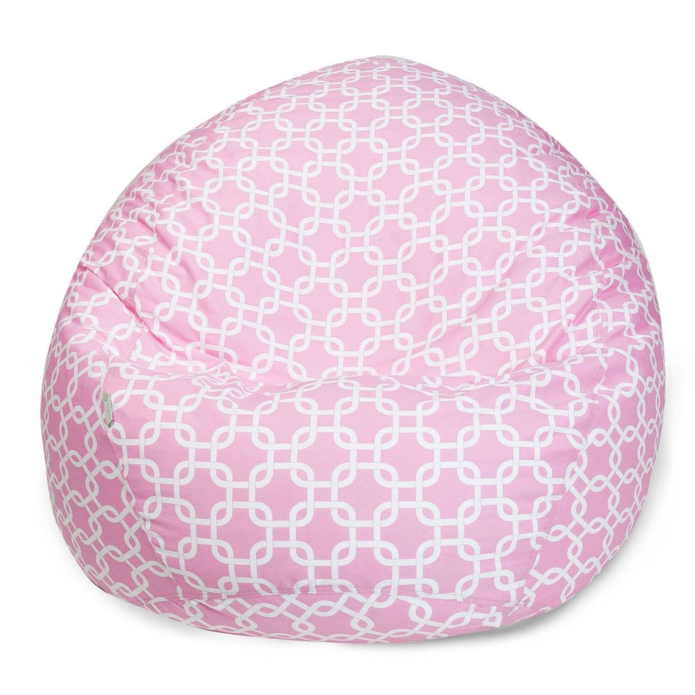 Majestic Home Goods Large Bean Bag Links Pink. Picture 1
