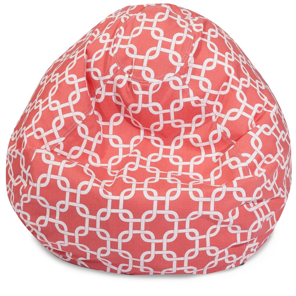 Majestic Home Goods Large Bean Bag Links Coral. Picture 1