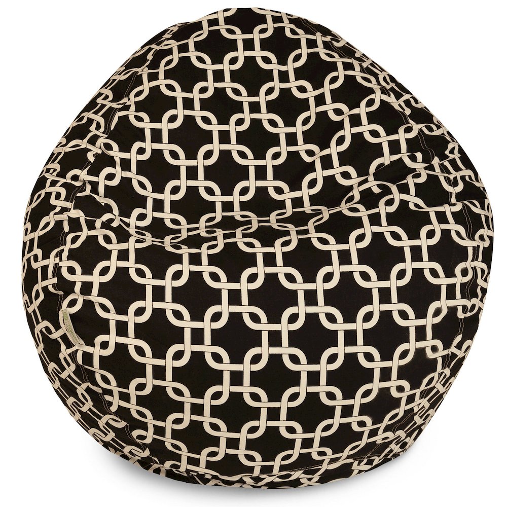 Majestic Home Goods Large Bean Bag Links Black. Picture 1