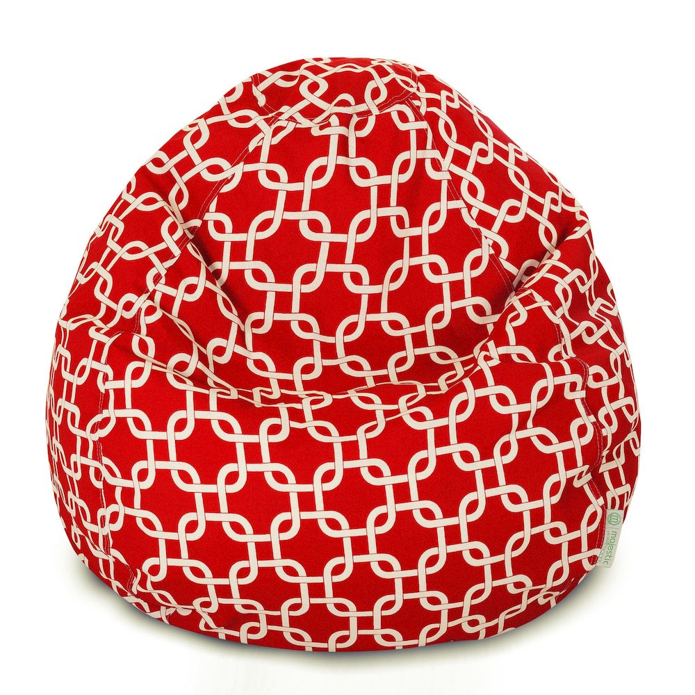 Majestic Home Goods Large Bean Bag Links Red. Picture 1