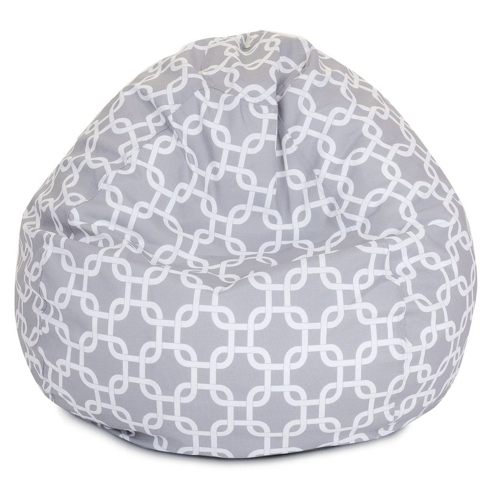 Majestic Home Goods Large Bean Bag Links Gray. Picture 1