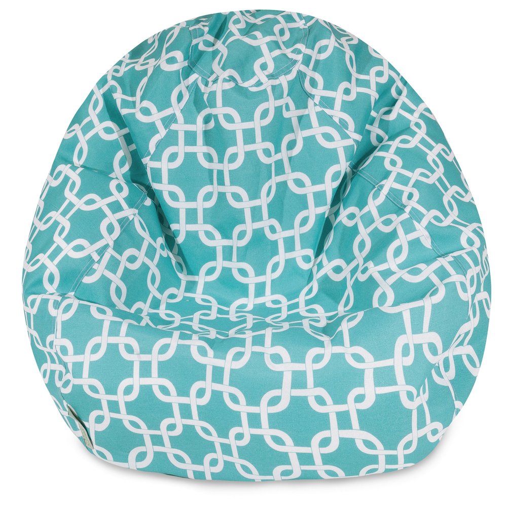 Majestic Home Goods Large Bean Bag Links Teal. Picture 1